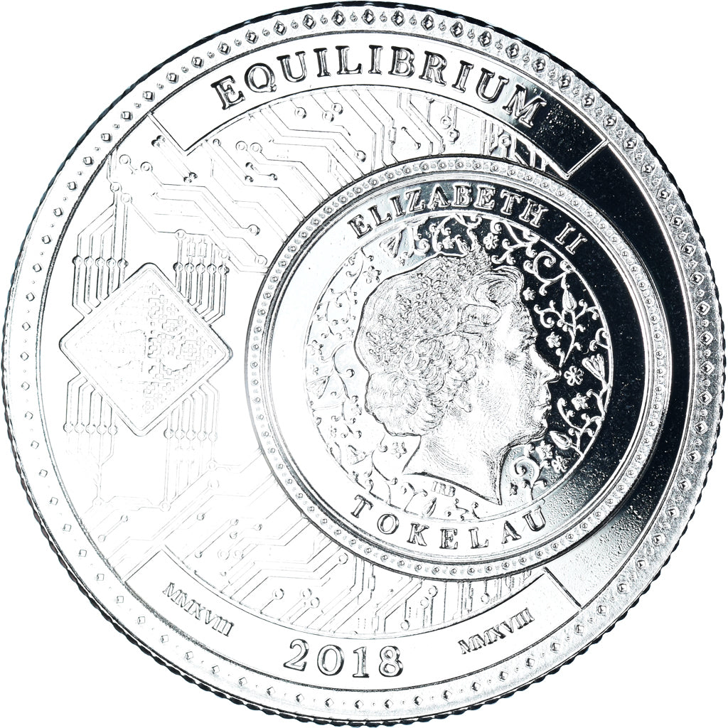Monnaie, Tokelau, Elizabeth II, Equilibrium, 5 dollars, 1 oz, 2018, Bratislava