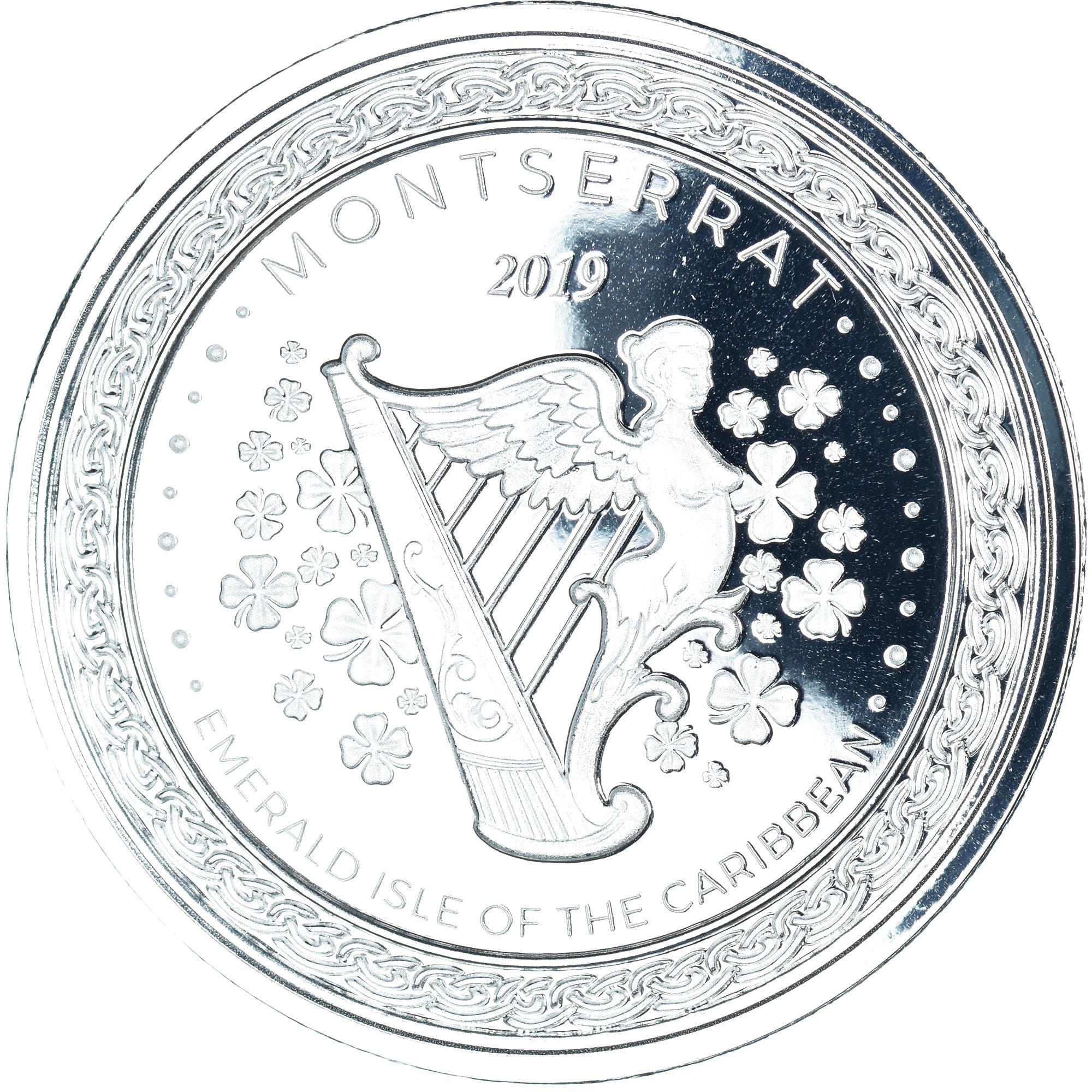 Coin, MONTSERRAT, Elizabeth II, Emerald Isle, 2 Dollars, 1 Silver Oz, 2019