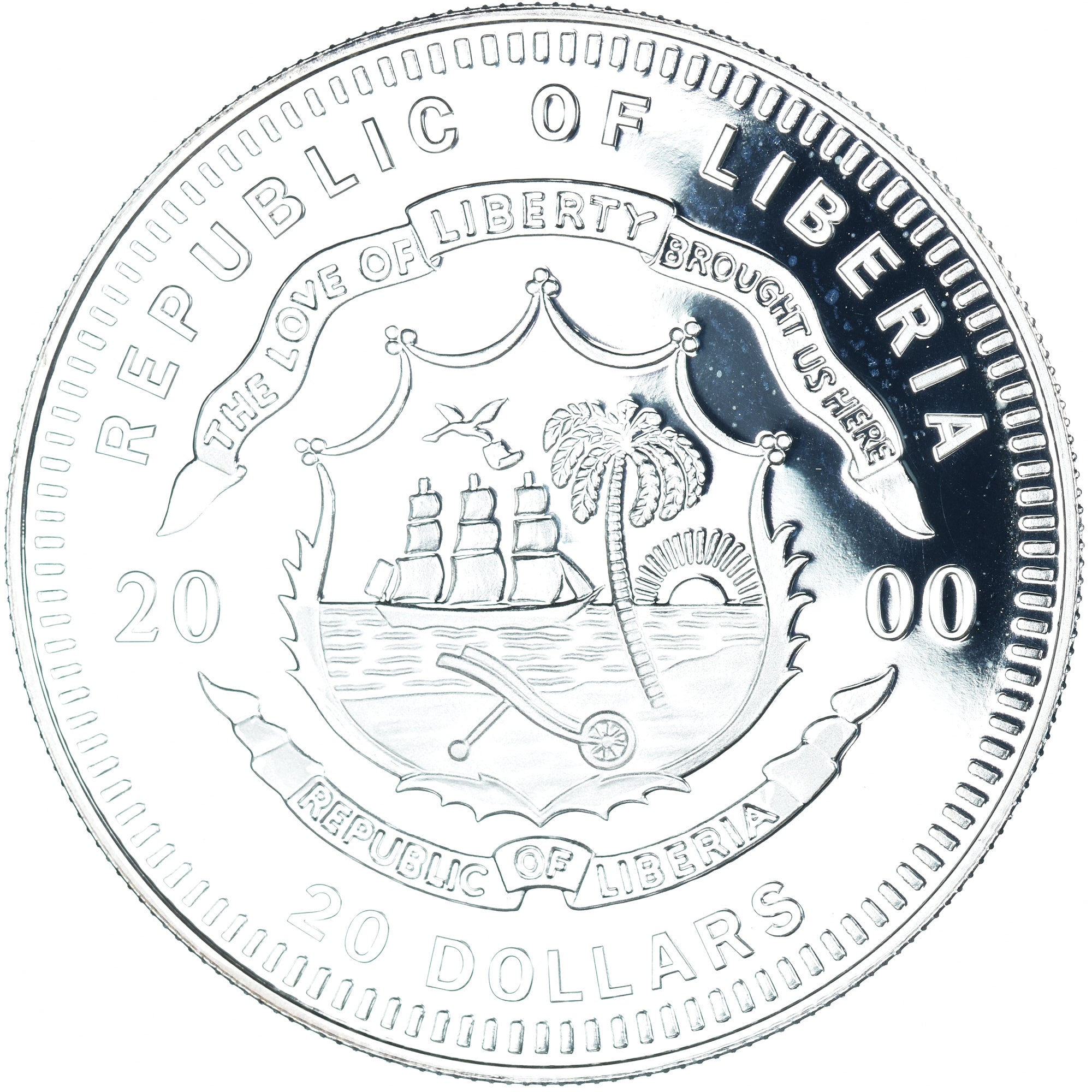 Münze, Liberia, Theodore Roosevelt, 20 Dollars, 2000, STGL, Silber, KM:892