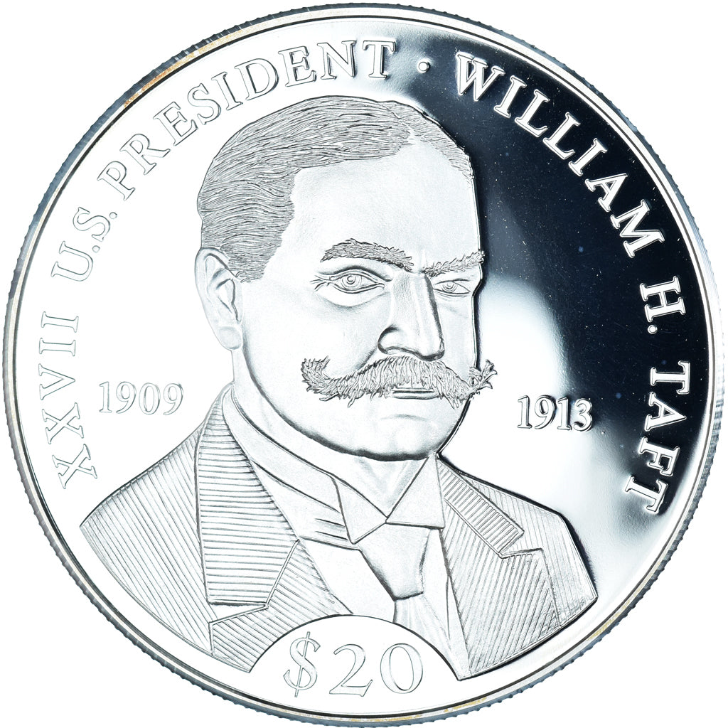 Coin, Liberia, William H. Taft, 20 Dollars, 2000, MS(65-70), Silver, KM:893