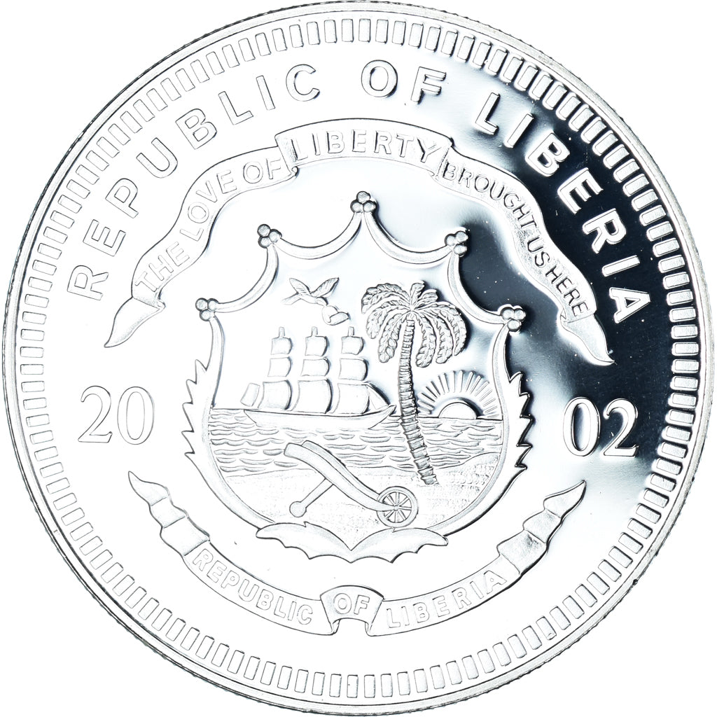 Coin, Liberia, goodbye finnish currency, 10 Dollars, 2002, Colourized
