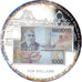 Coin, Liberia, goodbye belgian currency, 10 Dollars, 2002, Colourized