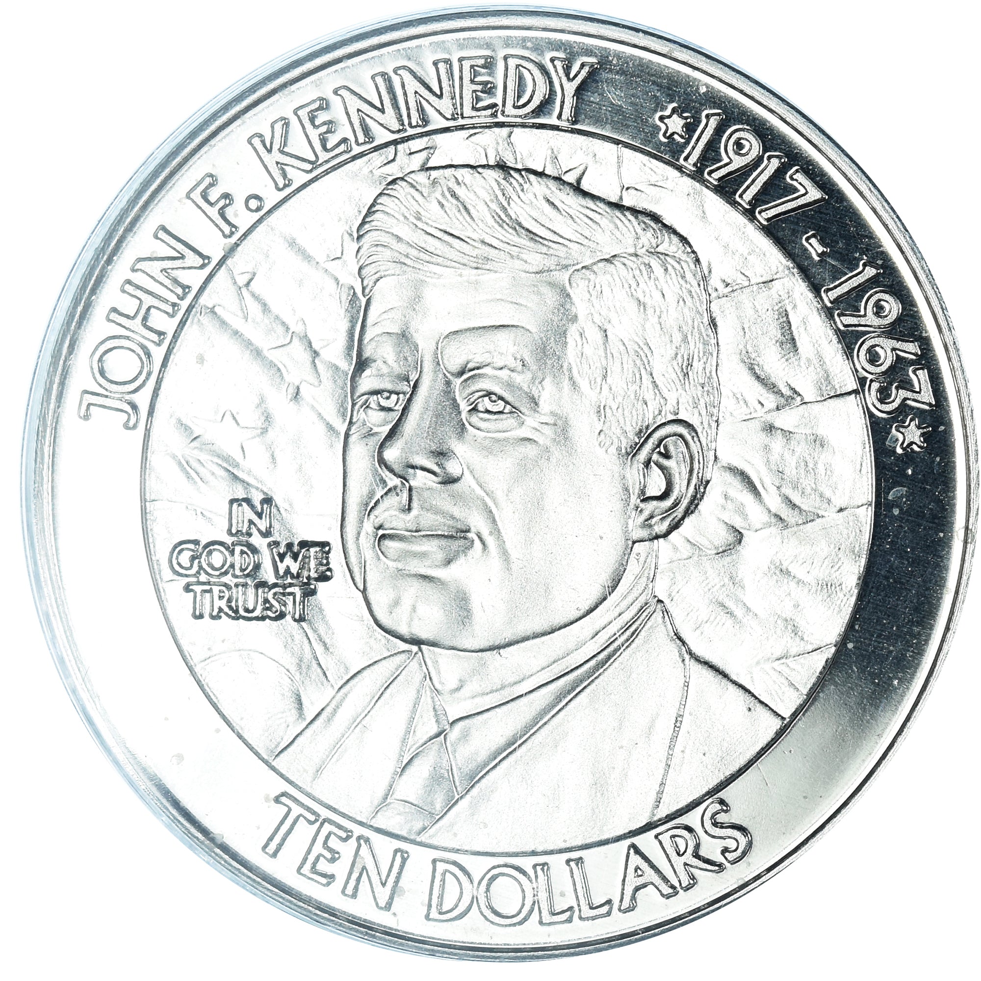 Moneta, Liberia, John F. Kennedy, 10 Dollars, 2003, FDC, Rame-nichel