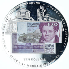 Coin, Liberia, goodbye irish currency, 10 Dollars, 2002, Colourized, MS(65-70)