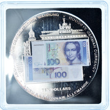 Coin, Liberia, goodbye german currency, 10 Dollars, 2002, Colourized, MS(65-70)