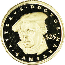 Münze, Liberia, Martin Luther, 25 Dollars, 2000, American Mint, STGL, Gold