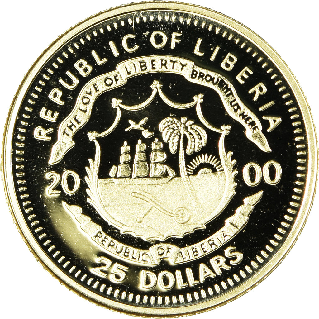 Münze, Liberia, Napoléon I, 25 Dollars, 2000, American Mint, STGL, Gold