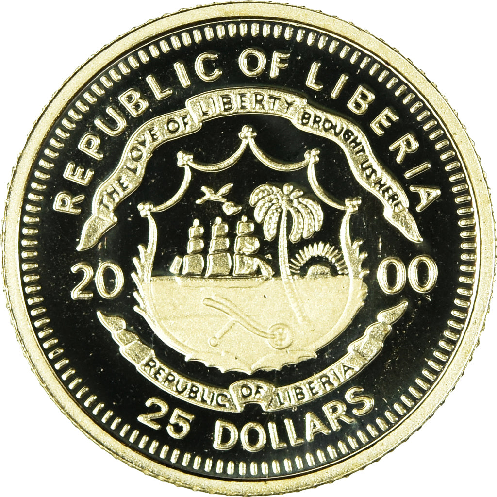 Münze, Liberia, Jules César, 25 Dollars, 2000, American Mint, STGL, Gold