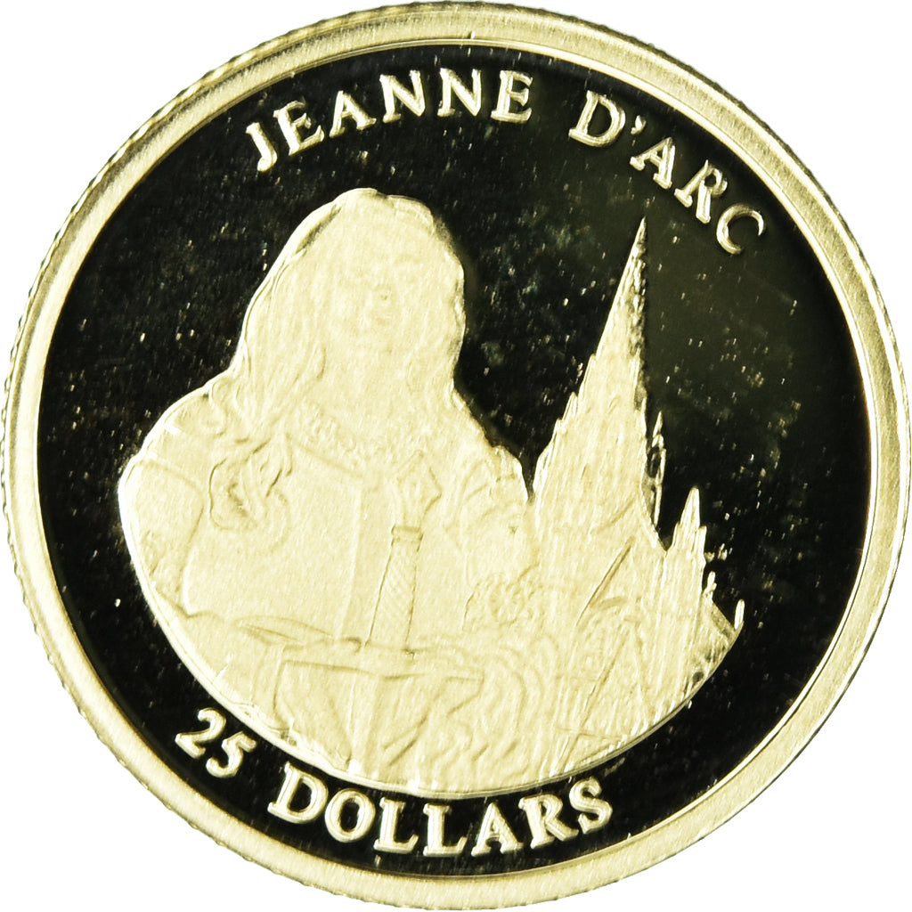 Münze, Liberia, Jeanne d'Arc, 25 Dollars, 2001, American Mint, STGL, Gold