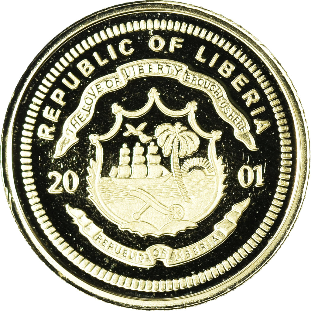 Münze, Liberia, Jeanne d'Arc, 25 Dollars, 2001, American Mint, STGL, Gold