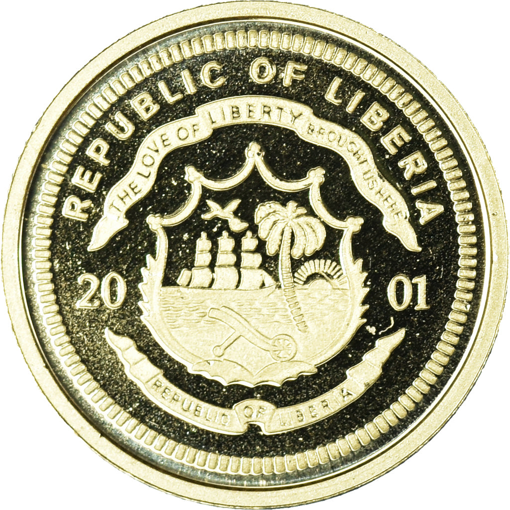 Münze, Liberia, Goethe, 25 Dollars, 2001, American Mint, STGL, Gold