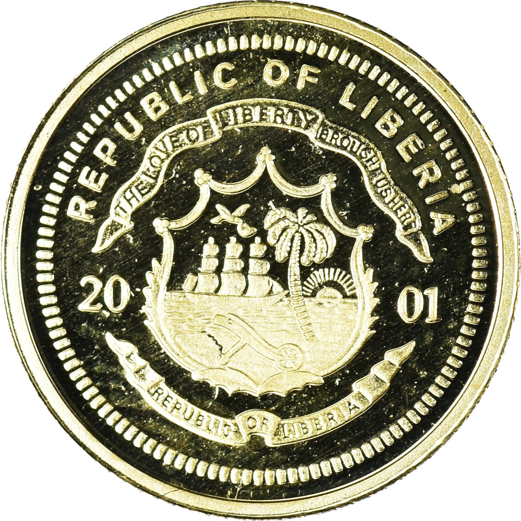 Münze, Liberia, Marco Polo, 25 Dollars, 2001, American Mint, STGL, Gold
