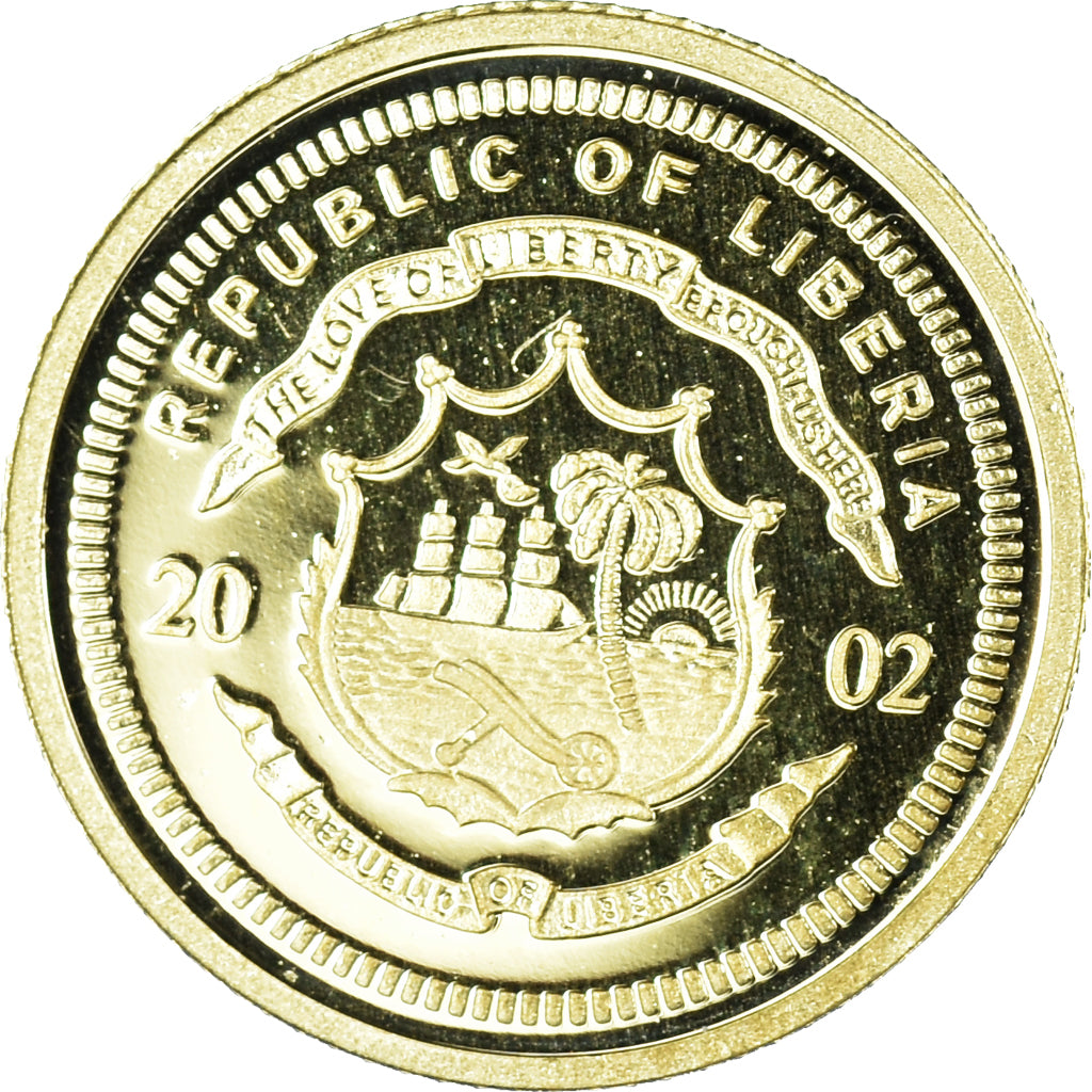 Moneda, Liberia, farewell to the franc français, 25 Dollars, 2002, American
