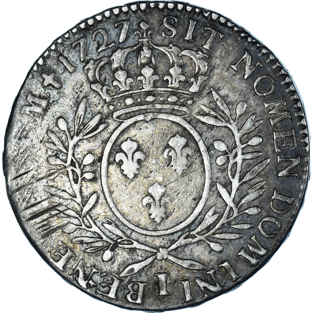 Moeda, França, Louis XV, 1/2 Ecu aux branches d'olivier, 1727, Limoges