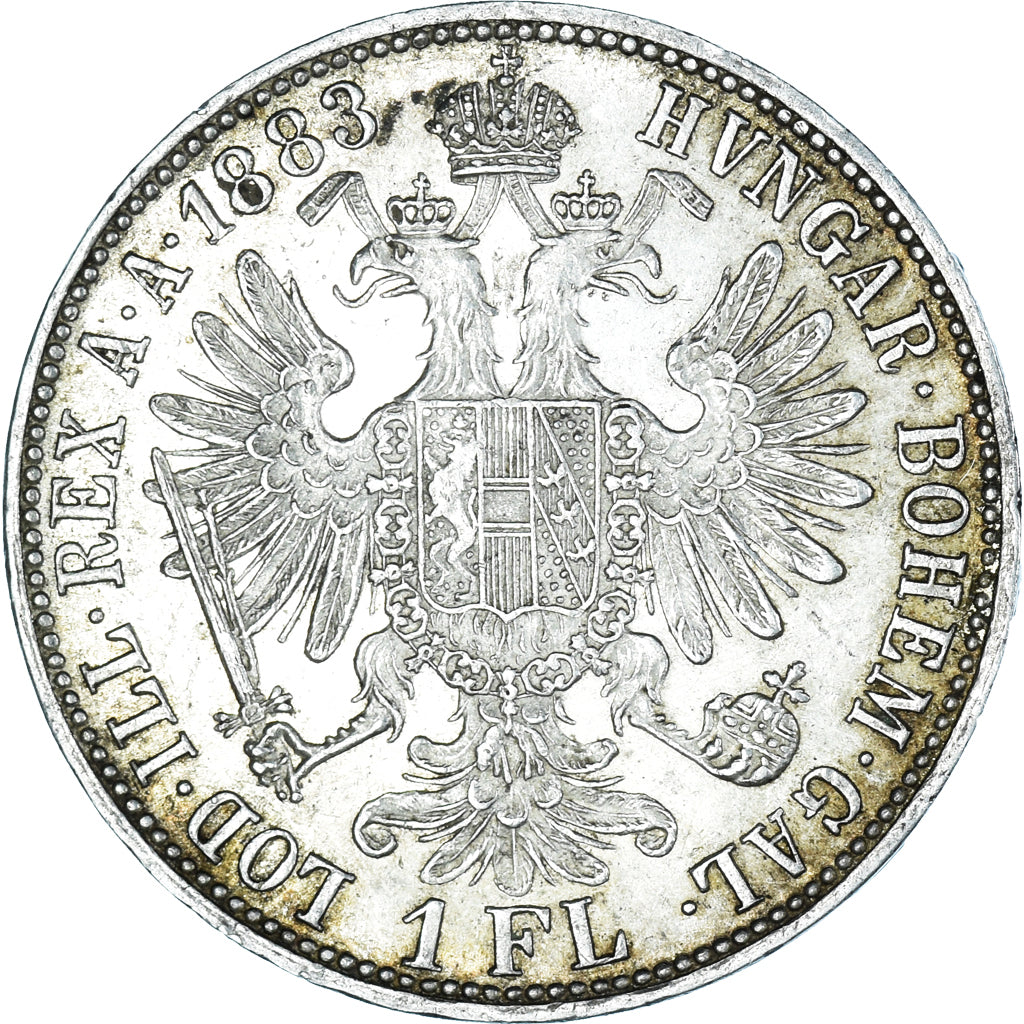Coin, Austria, Franz Joseph I, Florin, 1883, Vienna, AU(50-53), Silver, KM:2222