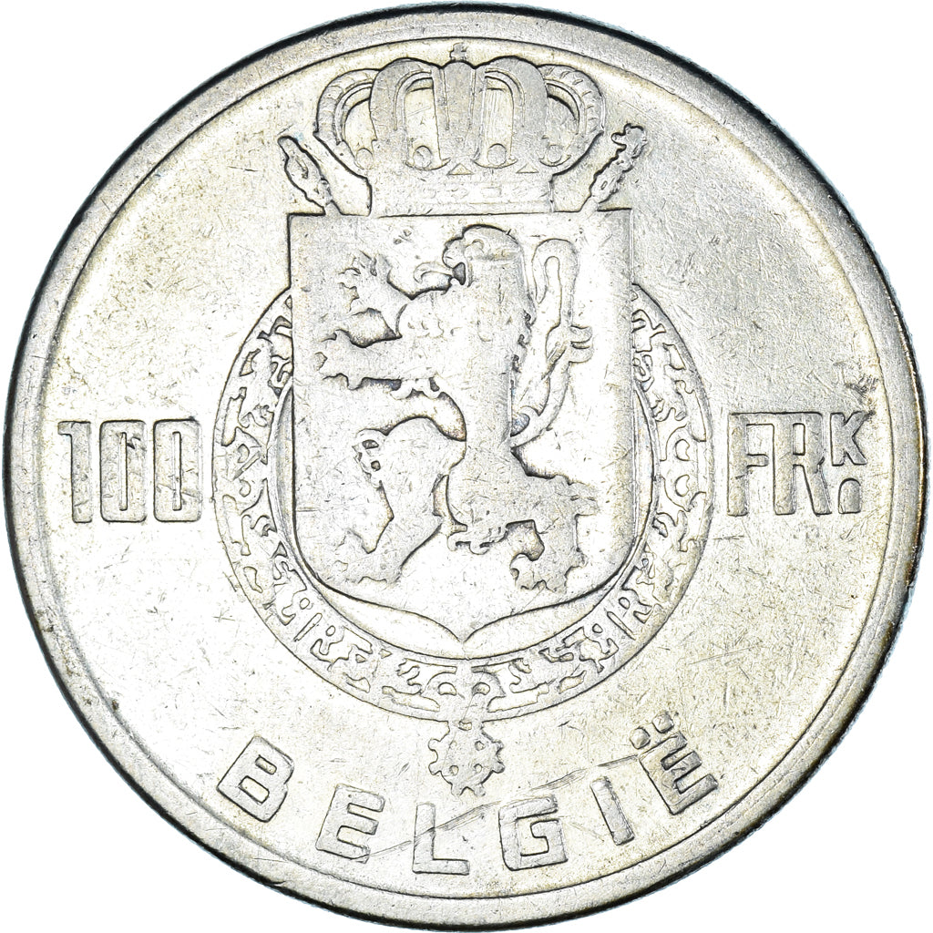 Moneta, Belgio, Régence Prince Charles, 100 Francs, 100 Frank, 1949, Bruxelles
