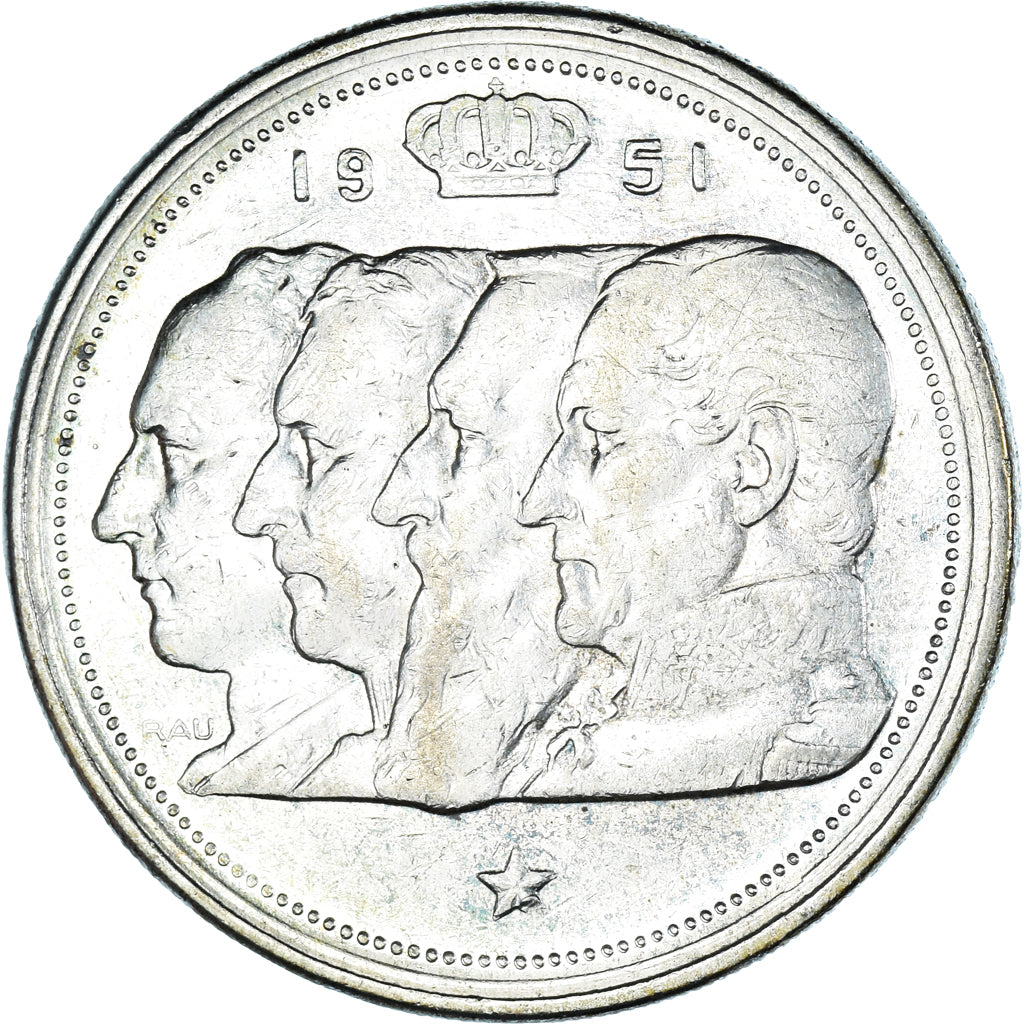Coin, Belgium, 100 Francs, 100 Frank, 1951, Bruxelles, EF(40-45), Silver