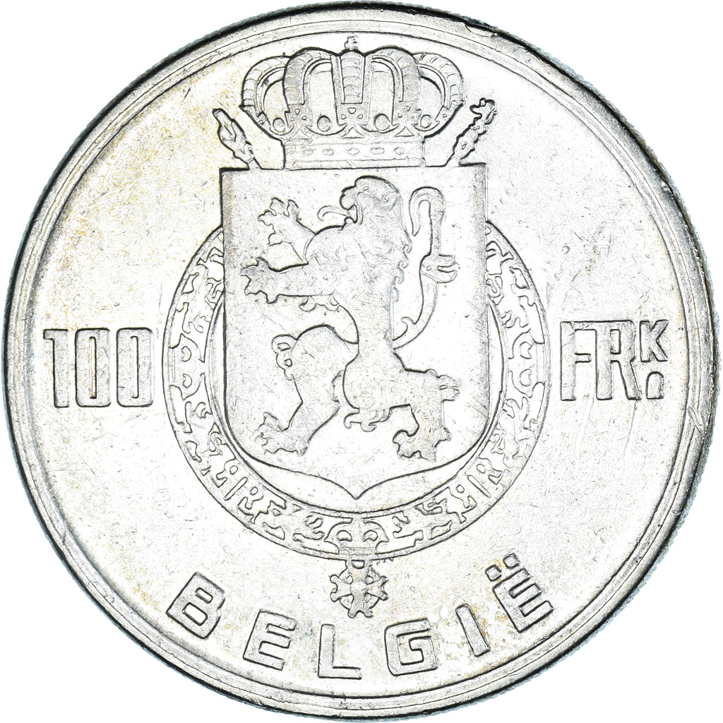 Coin, Belgium, 100 Francs, 100 Frank, 1951, Bruxelles, EF(40-45), Silver