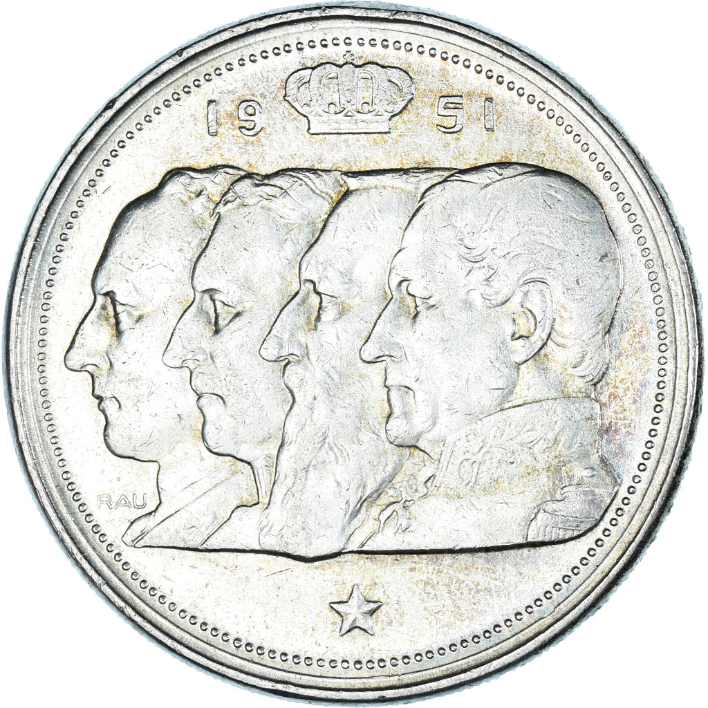 Coin, Belgium, 100 Francs, 100 Frank, 1951, Bruxelles, EF(40-45), Silver