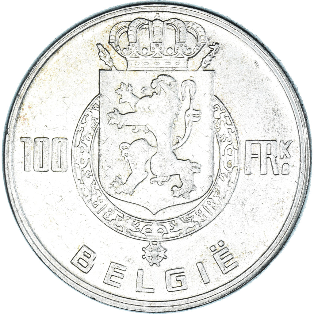 Coin, Belgium, 100 Francs, 100 Frank, 1951, Bruxelles, EF(40-45), Silver