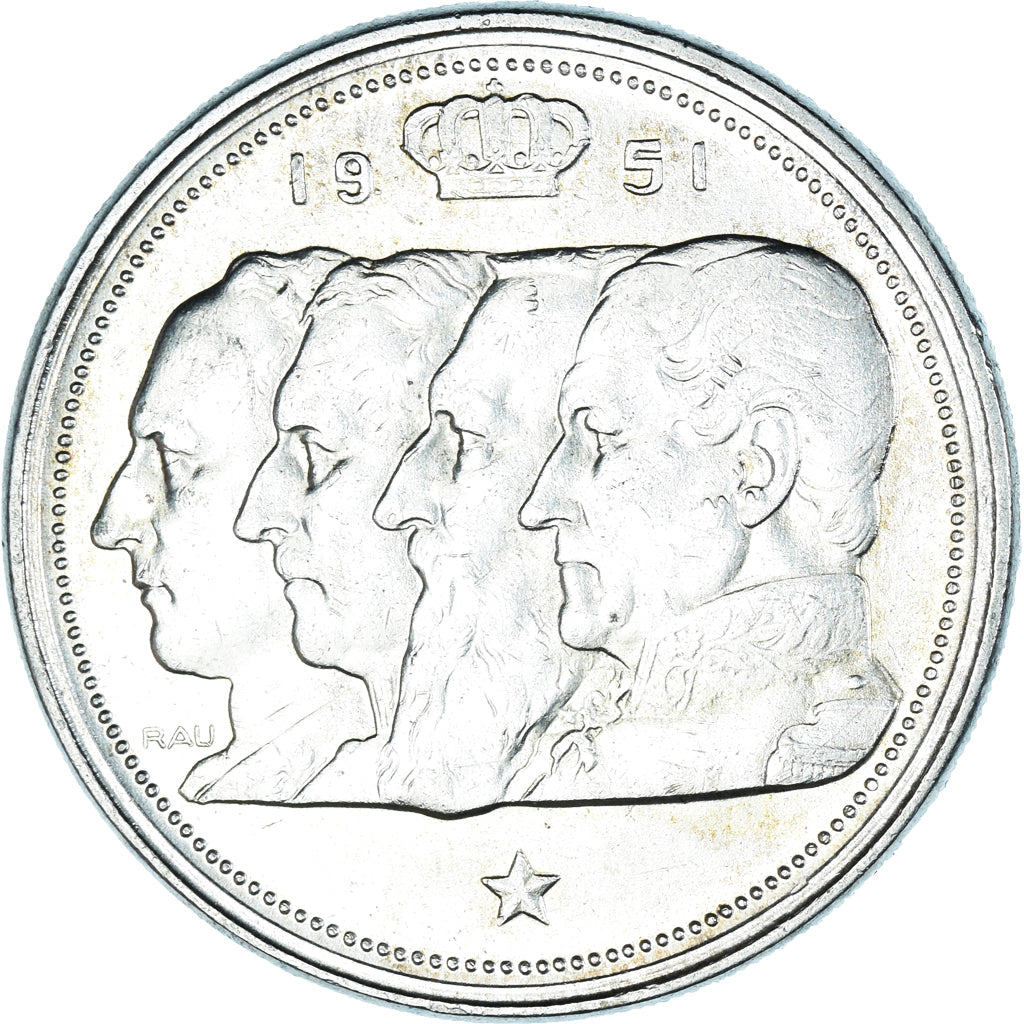 Moneta, Belgio, 100 Francs, 100 Frank, 1951, Bruxelles, BB+, Argento, KM:139.1