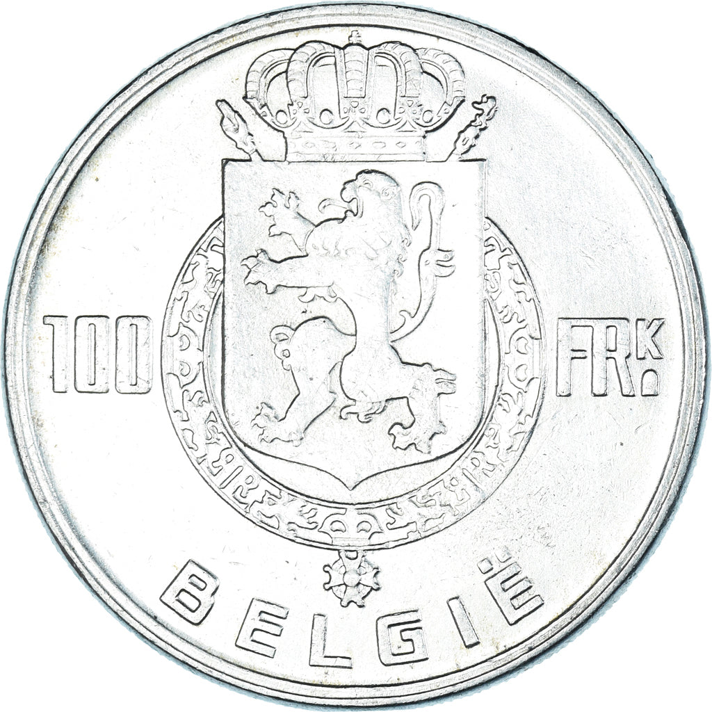 Moneta, Belgio, 100 Francs, 100 Frank, 1951, Bruxelles, BB+, Argento, KM:139.1