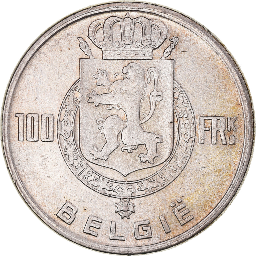 Coin, Belgium, 100 Francs, 100 Frank, 1951, Bruxelles, AU(50-53), Silver