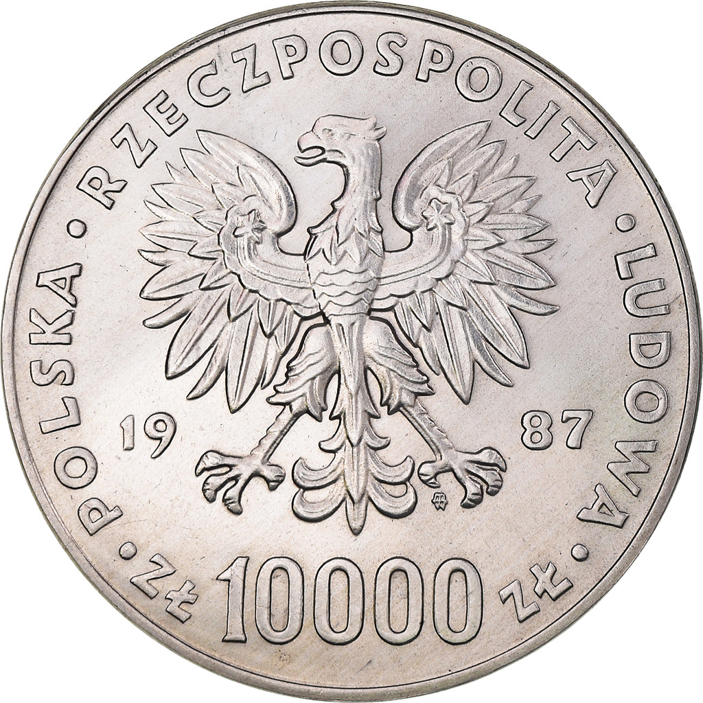 Monnaie, Pologne, Jan Paweł II, 10000 Zlotych, 1987, Warsaw, SPL, Argent