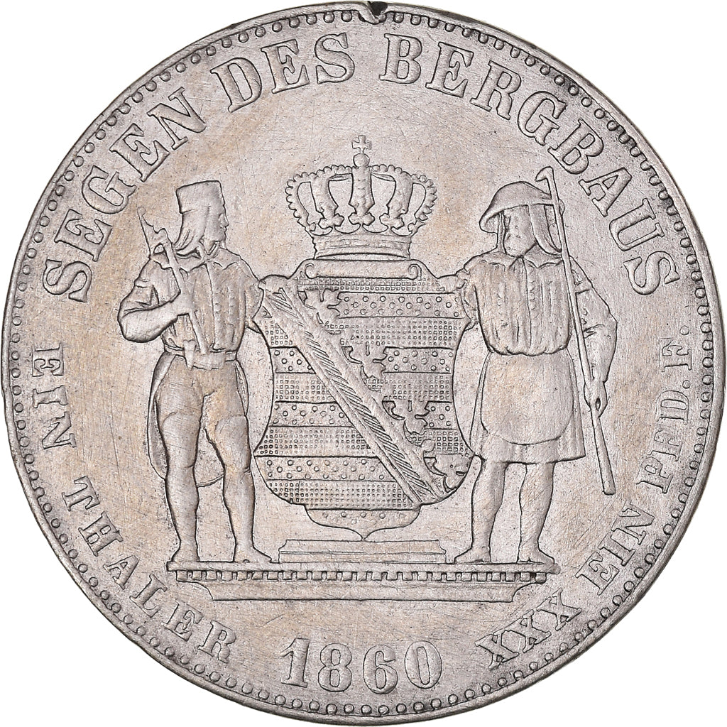 Monnaie, Etats allemands, SAXONY-ALBERTINE, Johann von Sachsen, Thaler, 1860