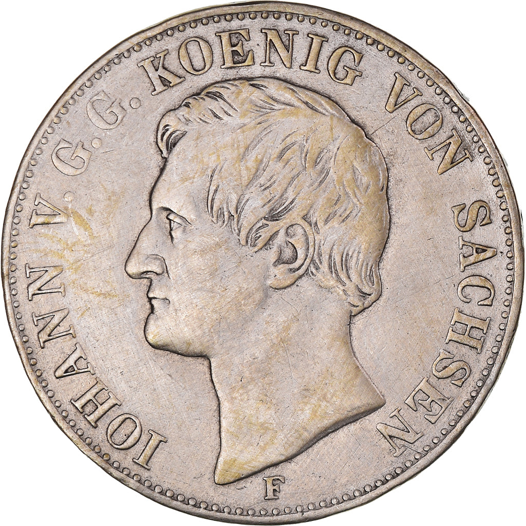 Coin, German States, SAXONY-ALBERTINE, Johann von Sachsen, Thaler, 1856