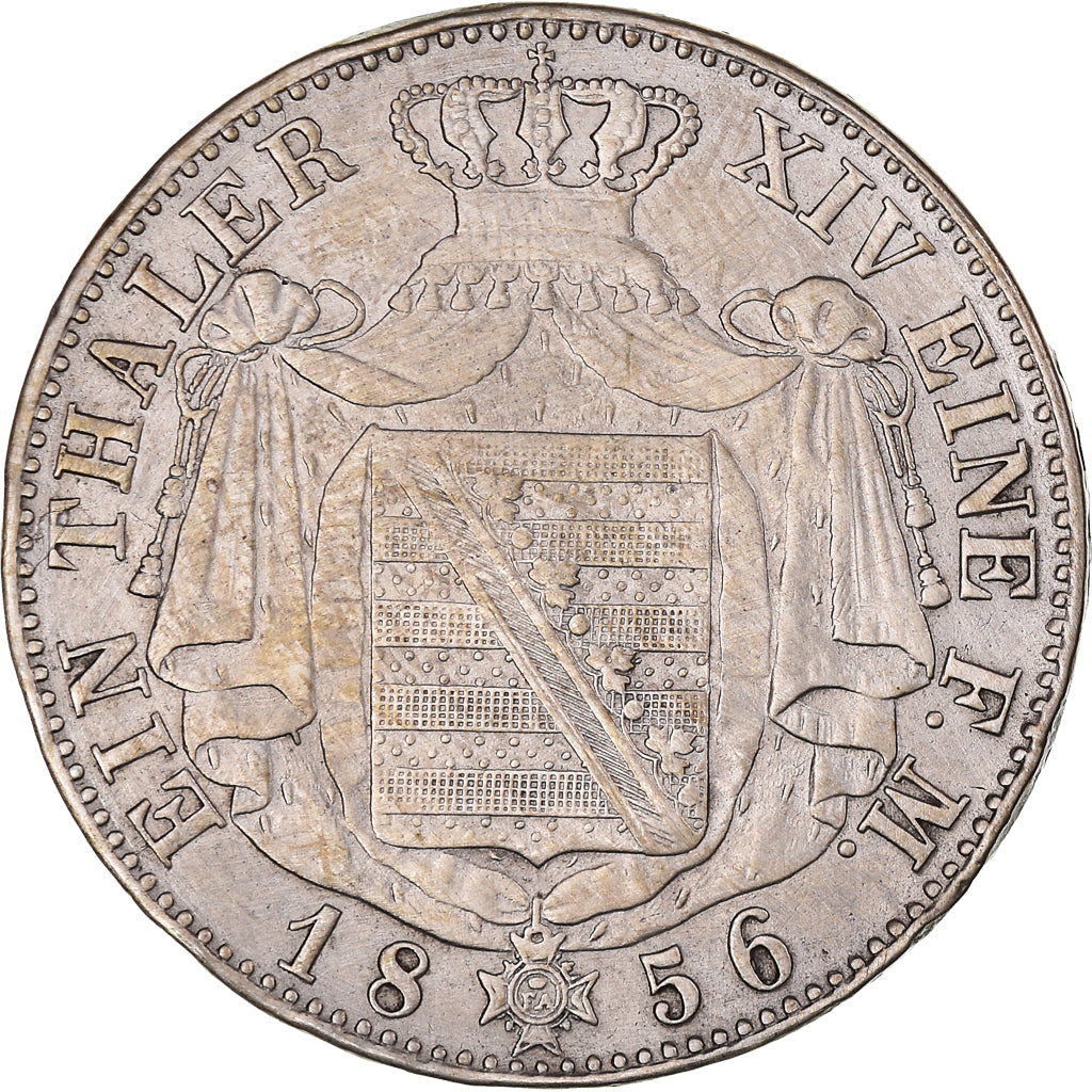 Coin, German States, SAXONY-ALBERTINE, Johann von Sachsen, Thaler, 1856