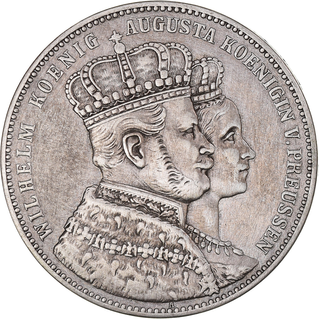 Munten, Duitse staten, PRUSSIA, Wilhelm I, Krönungstaler, 1861, Berlin, ZF+