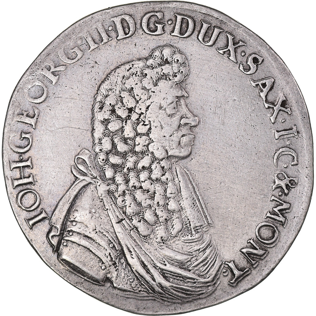 Monnaie, Etats allemands, SAXONY-ALBERTINE, Johann Georg II, 2/3 Thaler, Gulden