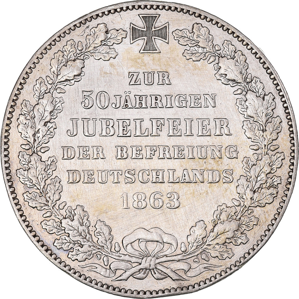 Coin, German States, BREMEN, Thaler, Vereins, 1863, Bremen, AU(50-53), Silver