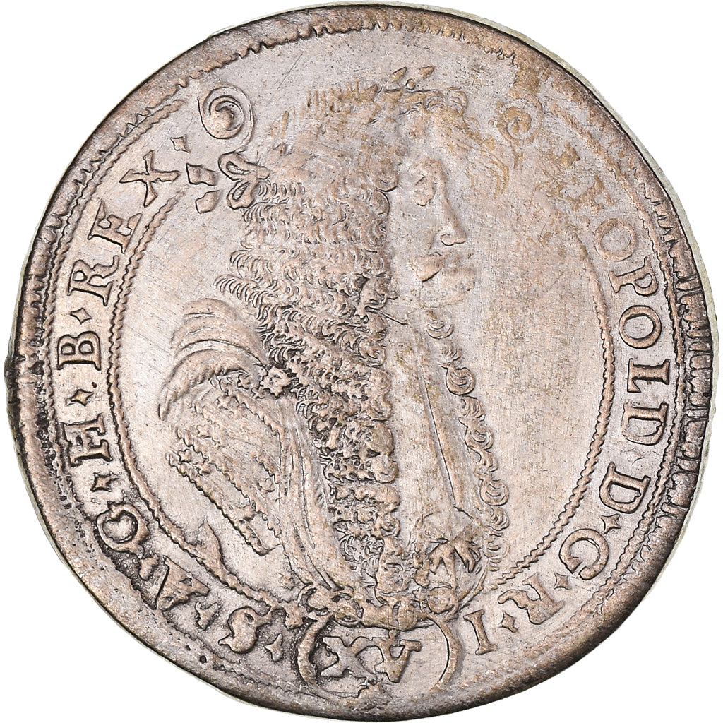 Moneta, Ungheria, Leopold I, 15 Krajczar, 1688, Kremnitz, BB, Argento, KM:208