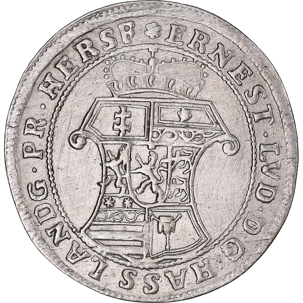 Moneta, Landy niemieckie, HESSE-DARMSTADT, Ernst Ludwig, 10 Kreuzer, 1728