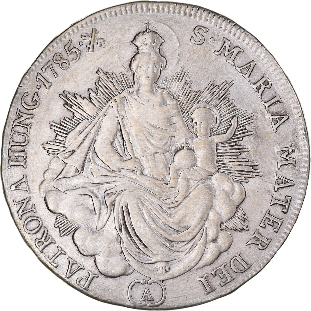 Coin, Hungary, Joseph II, 1/2 Thaler, 1785, Vienna, EF(40-45), Silver, KM:399