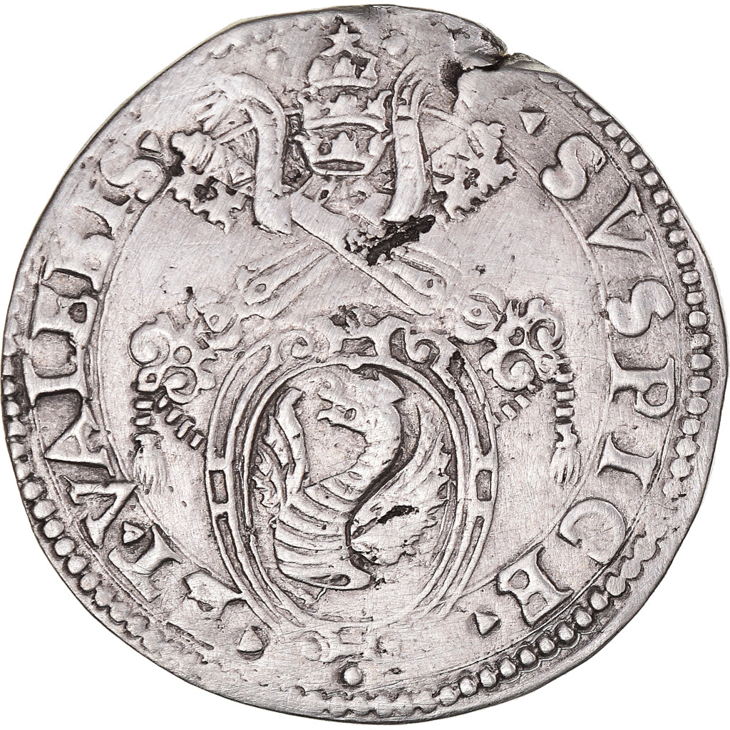 Moneta, STATI ITALIANI, PAPAL STATES, Grégoire XIII, Testone, 1572-1585
