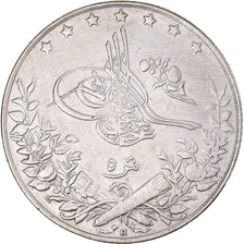 Coin, Egypt, Abdul Hamid II, 5 Qirsh, 1293, Heaton, EF(40-45), Silver