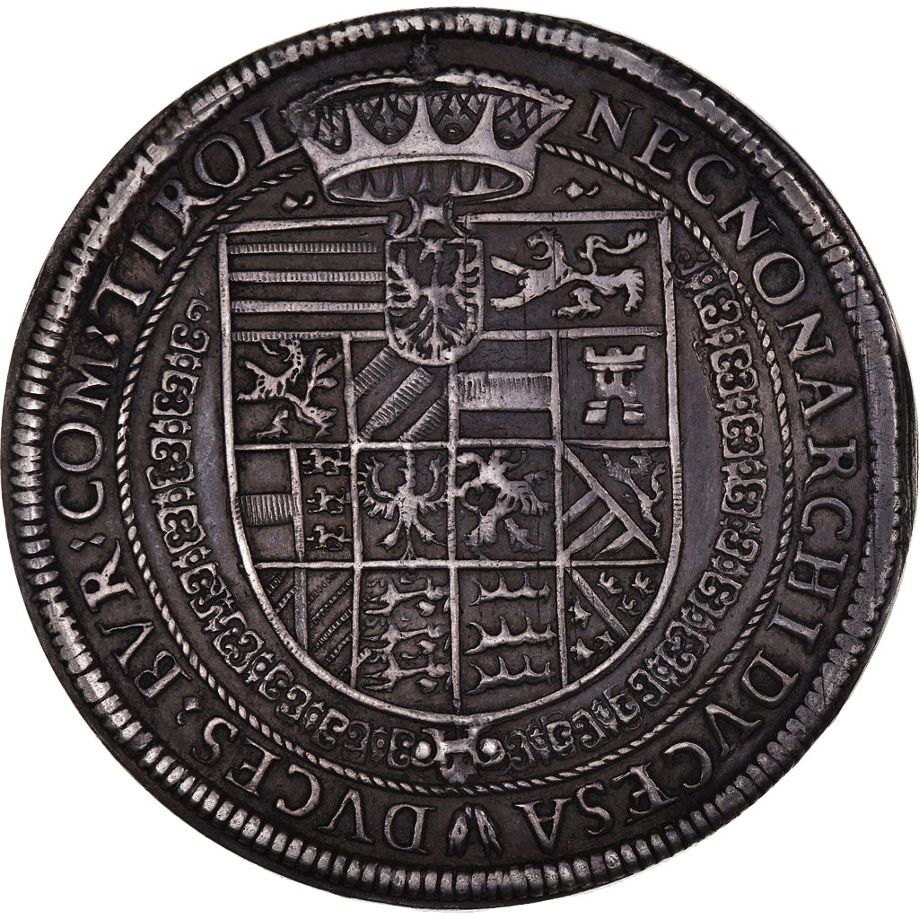 Coin, Austria, Rudolf II, Thaler, 1605, Hall, MS(60-62), Silver, KM:37.1