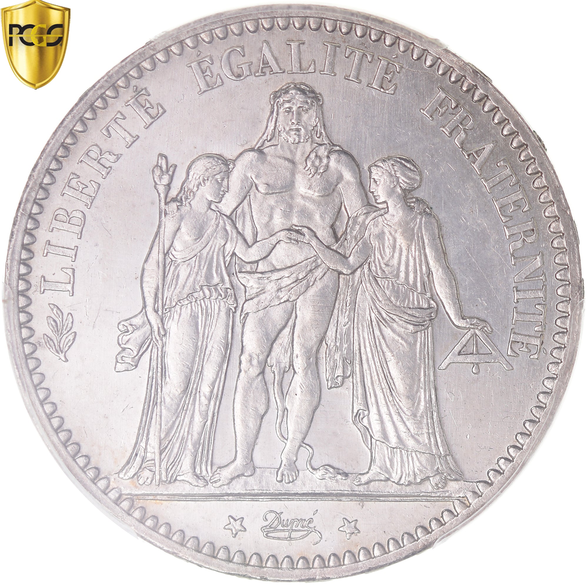 Coin, France, Hercule, 5 Francs, 1875, Paris, PCGS, MS63, MS(63), Silver