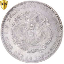 Moneta, China, KWANGTUNG PROVINCE, Hsuan-T'ung, 20 Cents, (1909-11), PCGS, AU58