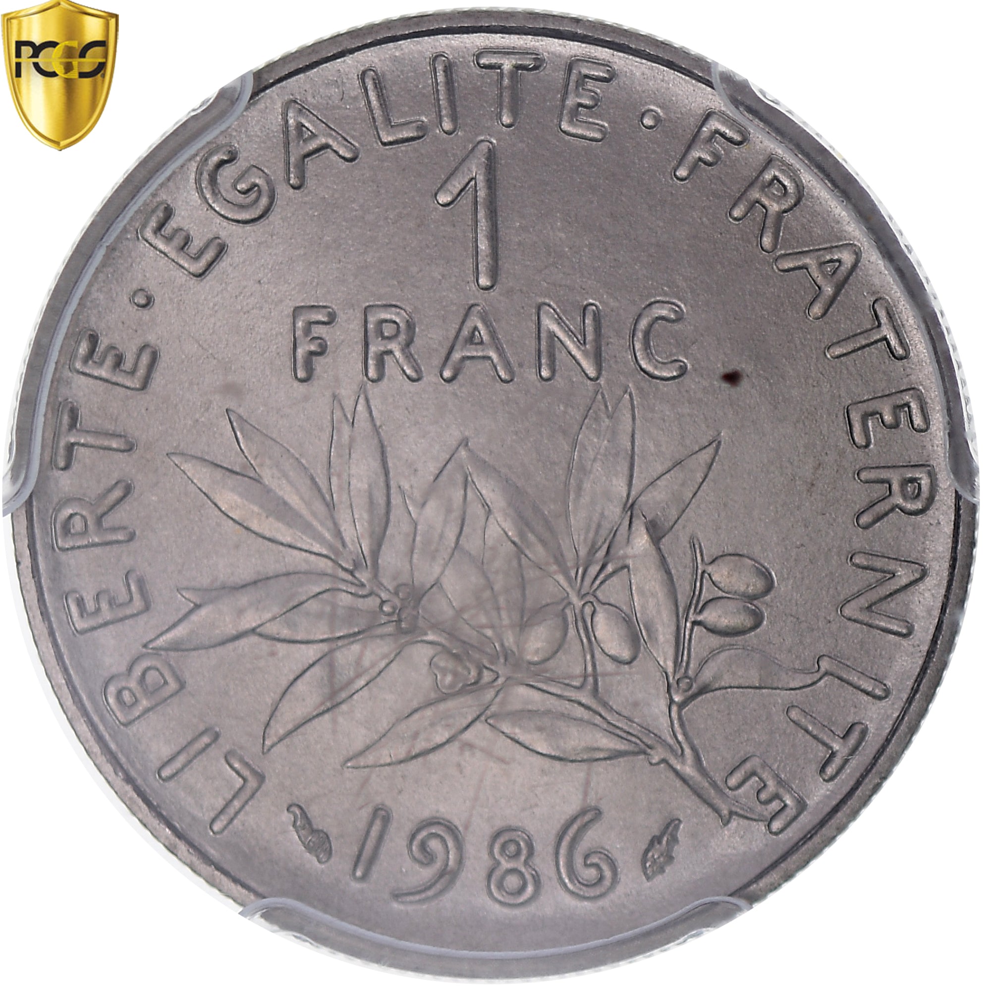 Monnaie, France, Semeuse, Franc, 1986, Paris, PCGS, MS67+, FDC, Nickel