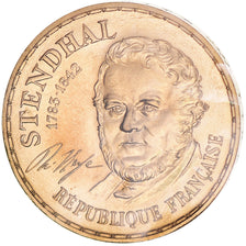 Monnaie, France, Stendhal, 10 Francs, 1983, Monnaie de Paris, ESSAI, FDC