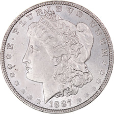 Coin, United States, Morgan dollar, 1887, U.S. Mint, Philadelphia, MS(60-62)