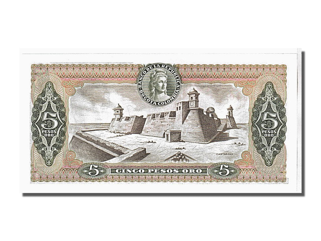 Banknote, Colombia, 5 Pesos Oro, 1978, KM:406f, UNC(65-70)
