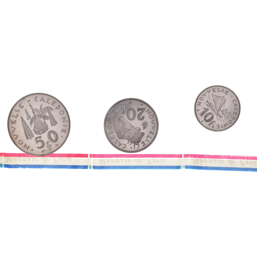 Coin, New Caledonia, 10, 20, 50 francs, 1967, Monnaie de Paris, ESSAI