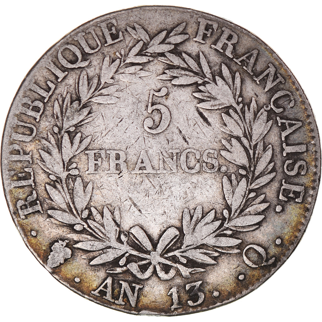 Monnaie, France, Bonaparte Premier Consul, 5 Francs, AN 13, Perpignan, TB