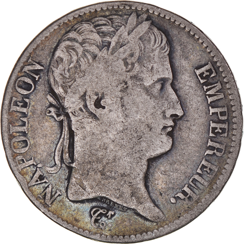 Moneta, Francia, Napoleon I, 5 Francs, 1808, Rouen, MB+, Argento, KM:686.2