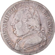 Monnaie, France, Louis XVIII, 5 Francs, 1814, Limoges, TB+, Argent, Gadoury:591